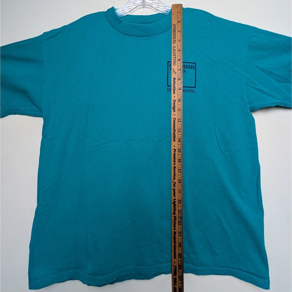 Vintage Goldman Sachs Box Logo Hong Kong 92 Macau Single Stitch Shirt Size Large - Picture 8 of 9
